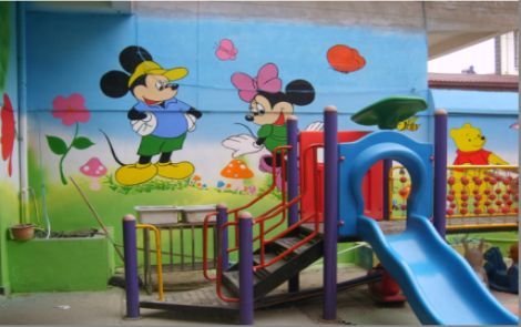 泗洪幼儿园室外彩绘